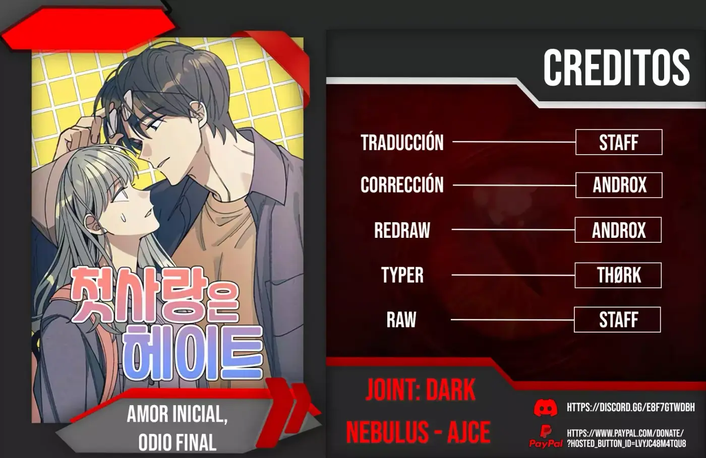 Amor inicial, Odio final capítulo 23 página 1