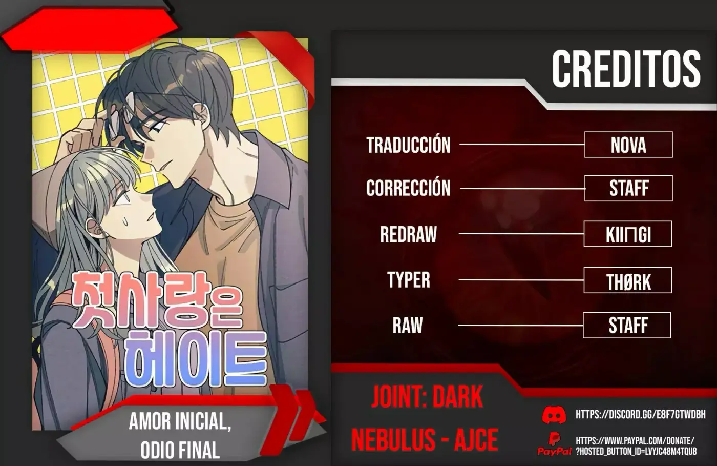 Amor inicial, Odio final capítulo 30 página 1