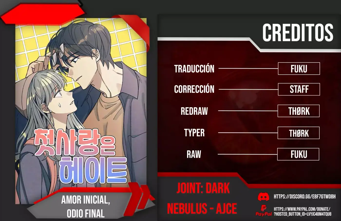 Amor inicial, Odio final capítulo 38 página 1