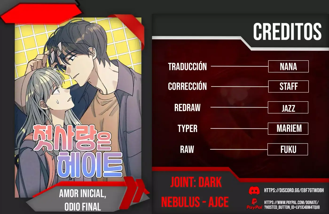 Amor inicial, Odio final capítulo 48 página 1