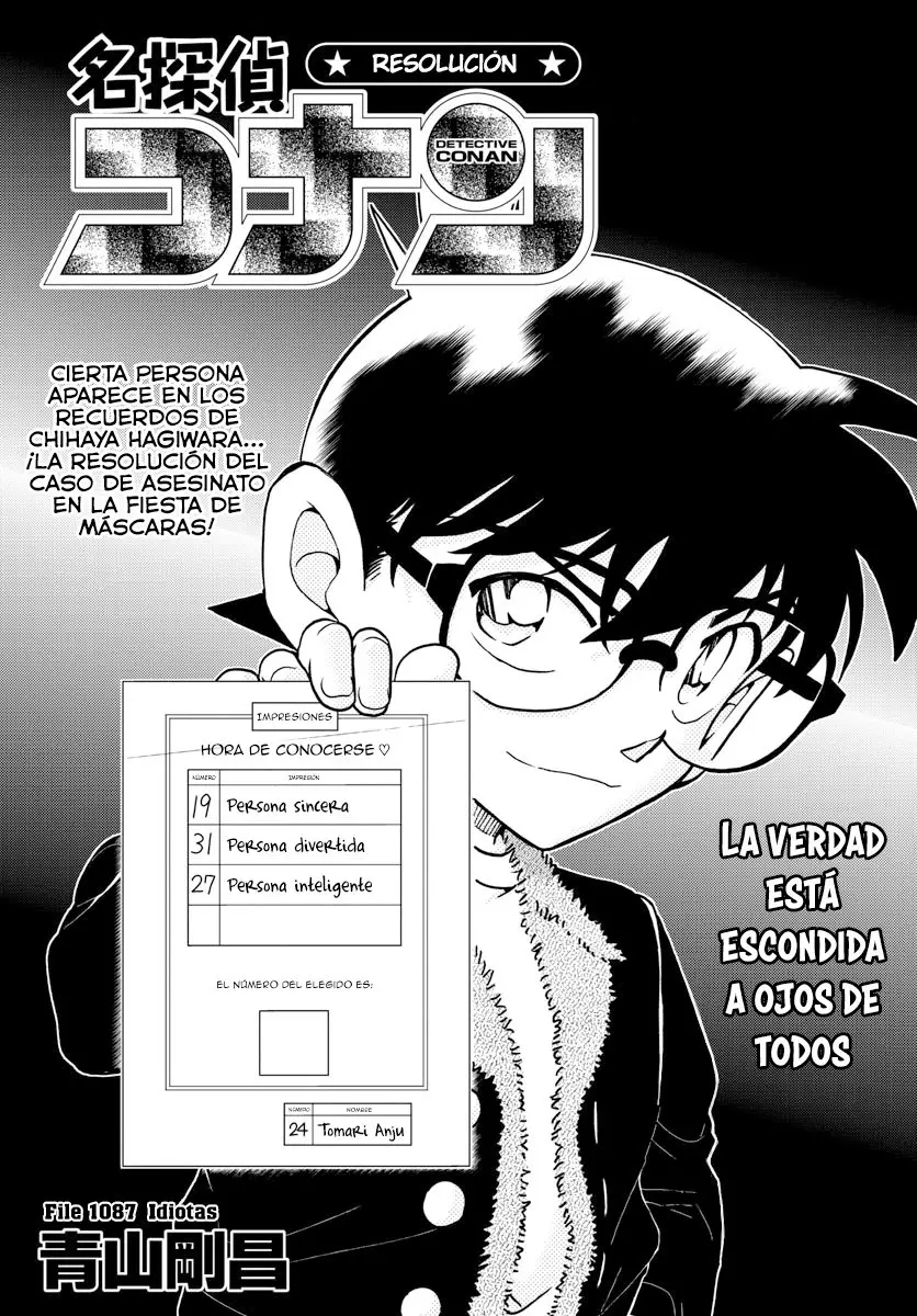 Detective Conan capítulo 1087 página 1