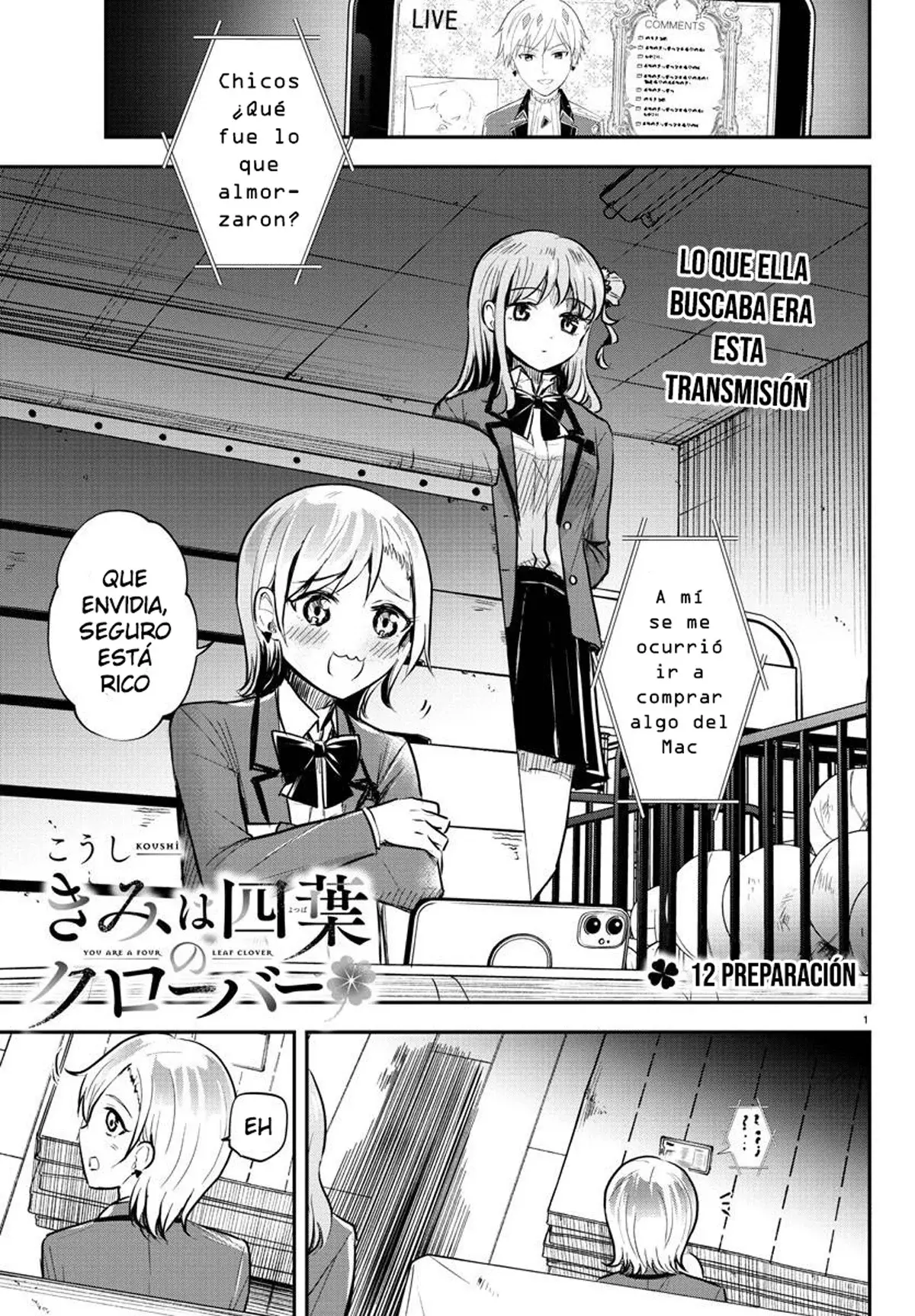 Kimi wa yotsuba no clover capítulo 12 página 1