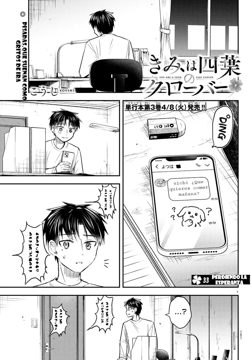 Kimi wa yotsuba no clover capítulo 33 página 1