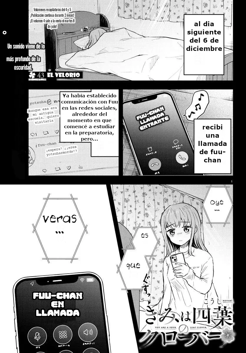 Kimi wa yotsuba no clover capítulo 43 página 1