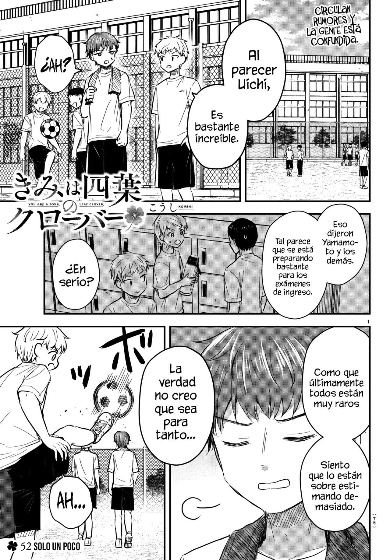 Kimi wa yotsuba no clover capítulo 52 página 4