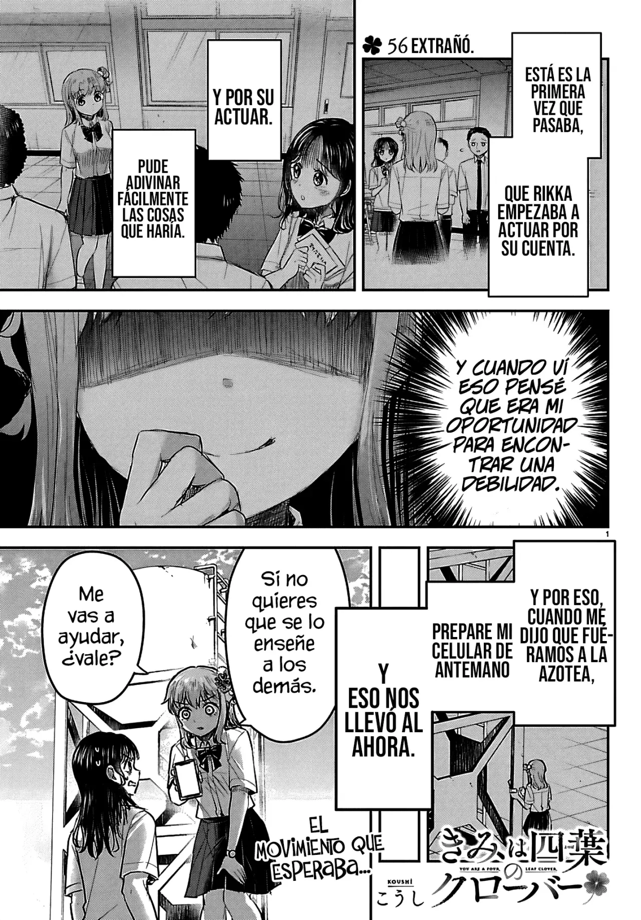 Kimi wa yotsuba no clover capítulo 56 página 4