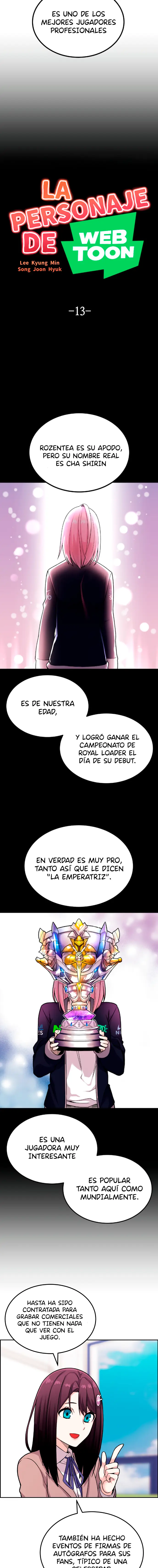 La Personaje Del Webtoon capítulo 13 página 5