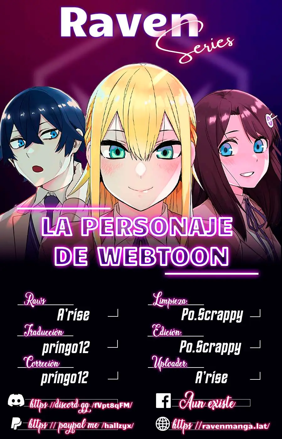 La Personaje Del Webtoon capítulo 154 página 1