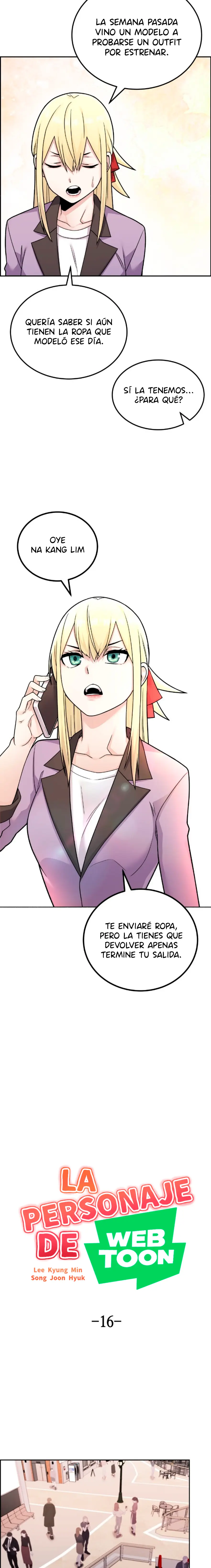 La Personaje Del Webtoon capítulo 16 página 4