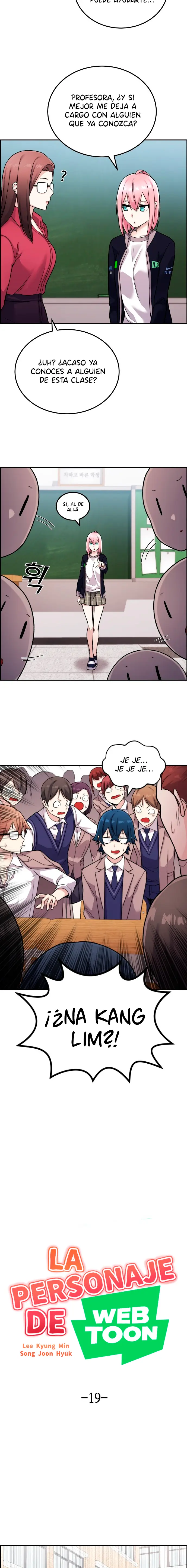 La Personaje Del Webtoon capítulo 19 página 3