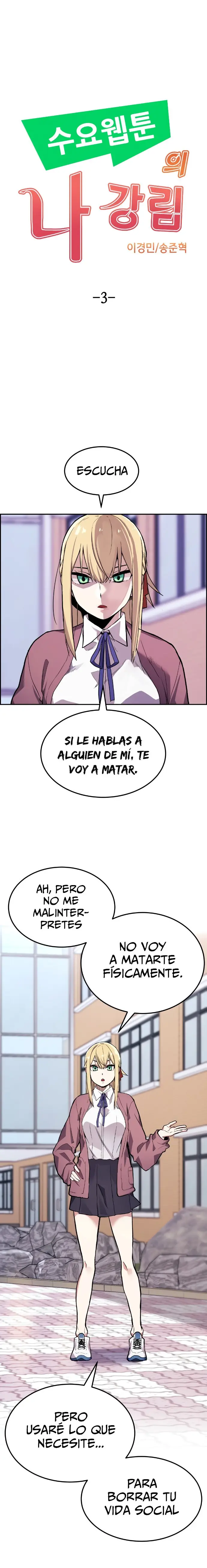 La Personaje Del Webtoon capítulo 3 página 5