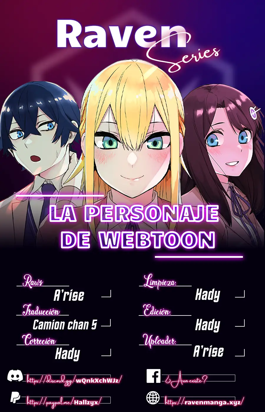 La Personaje Del Webtoon capítulo 33 página 1