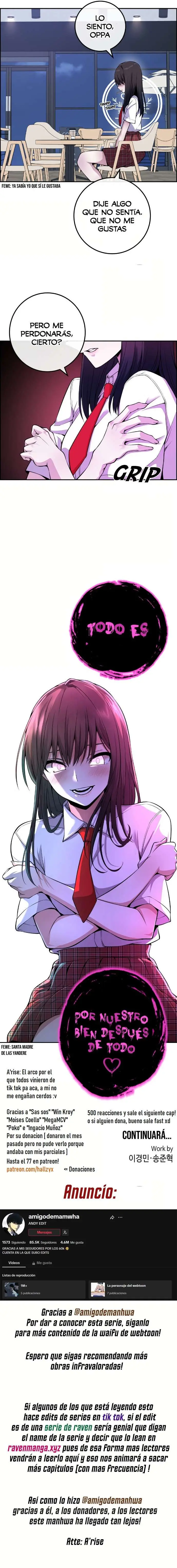 La Personaje Del Webtoon capítulo 76 página 14
