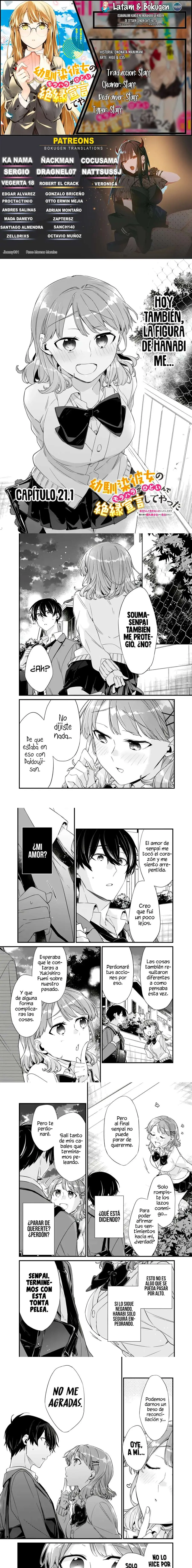 Osananajimi Kanojo no Morahara ga Hidoi n de Zetsuen Sengen Shite Yatta: Jibun Rashiku Ikiru Koto ni Shitara, Naze ka Tonari no Seki no Kakure Bishoujo kara Kokuhaku Sareta capítulo 21.1 página 1