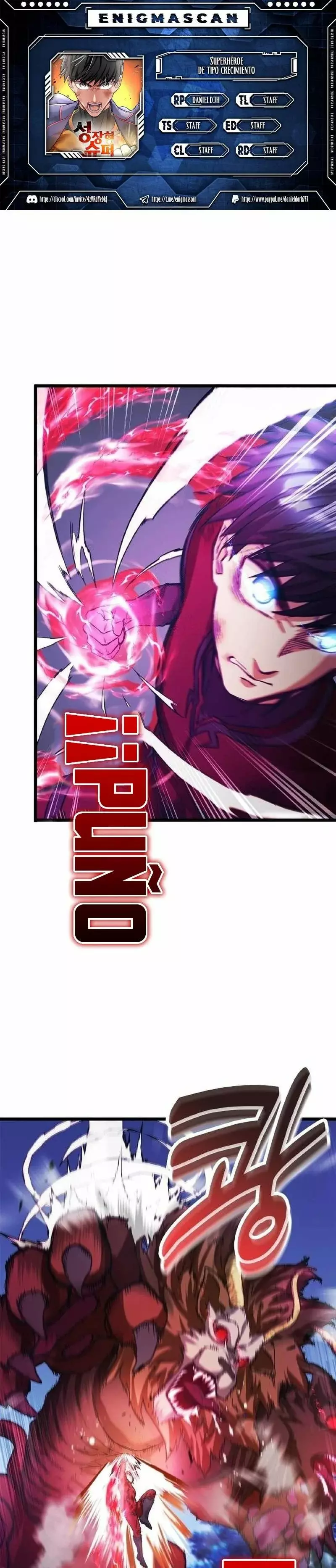 Superheroe de Tipo Crecimiento capítulo 18 página 1