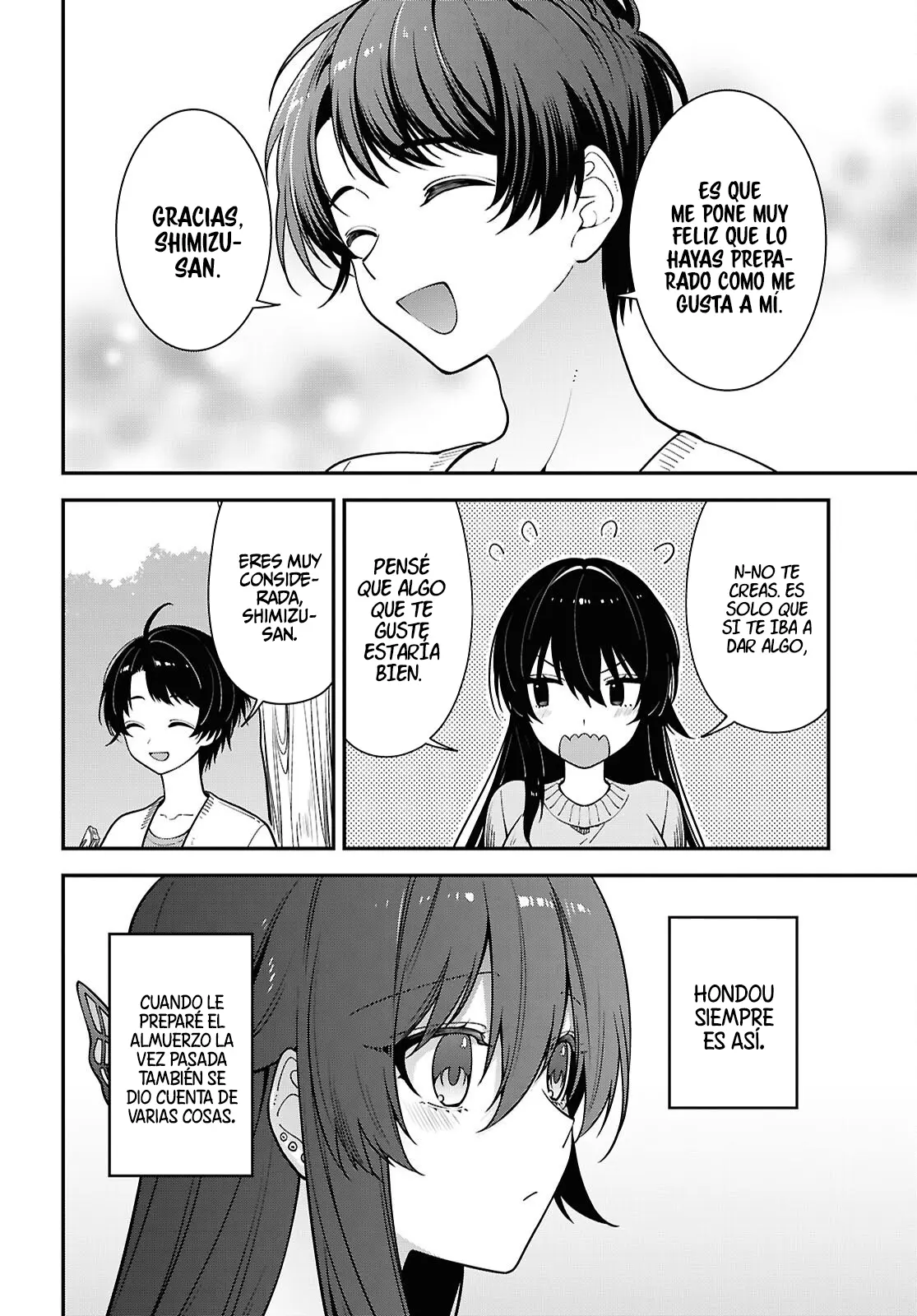 Tonari no Seki no Yankee Shimizu-san ga Kami wo Kuroku Somete Kita capítulo 21 página 16
