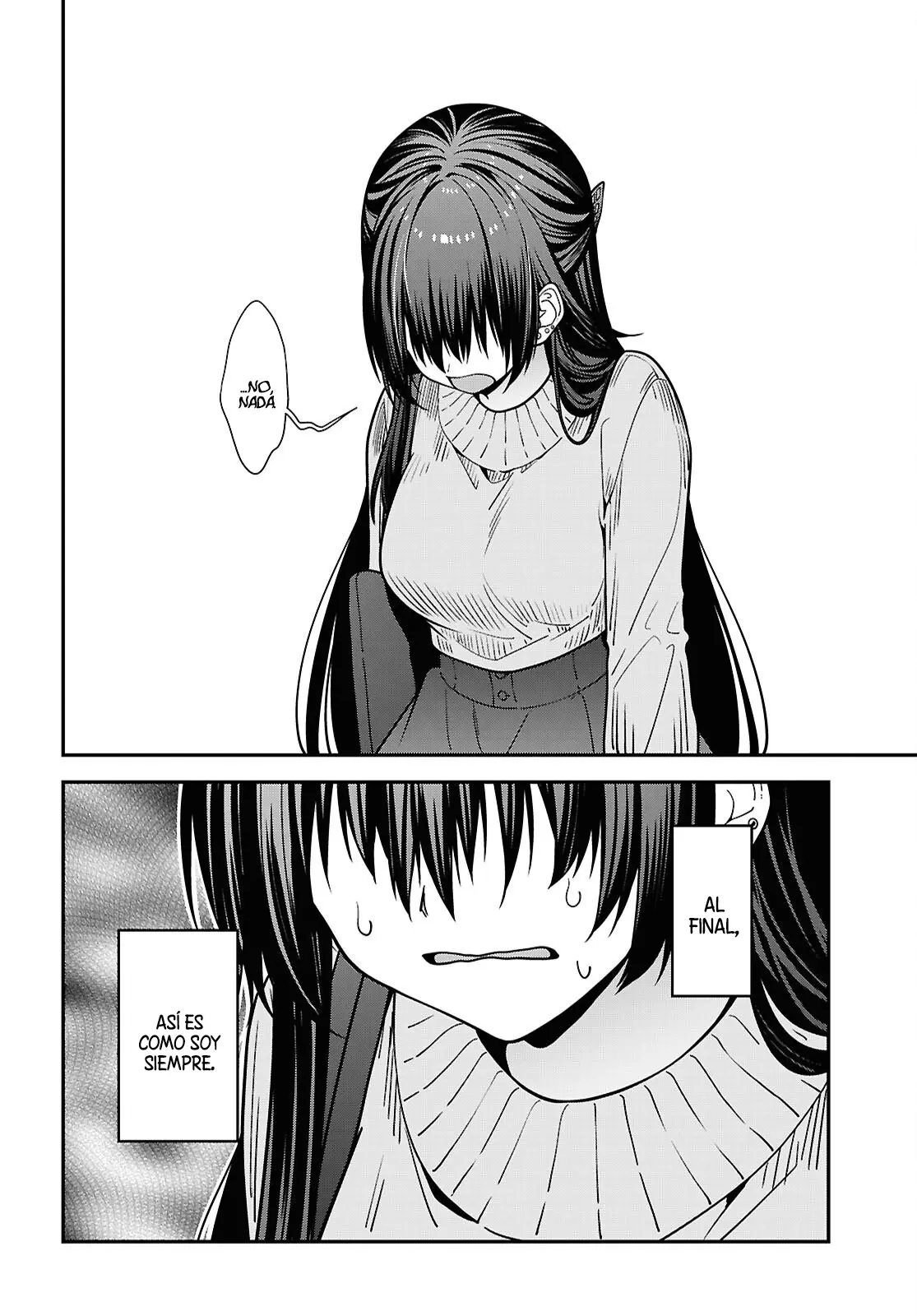 Tonari no Seki no Yankee Shimizu-san ga Kami wo Kuroku Somete Kita capítulo 21 página 34
