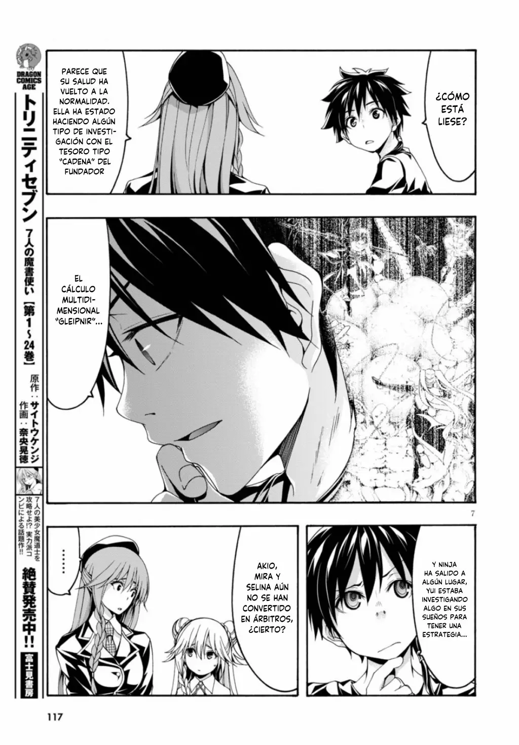 Trinity Seven: 7-Nin no Mahoutsukai capítulo 117 página 7