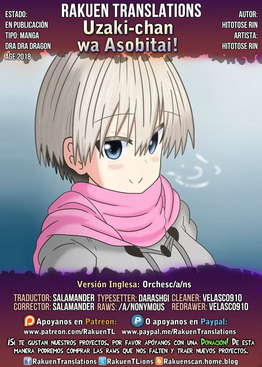 Uzaki-chan Wa Asobitai! capítulo 69 página 1