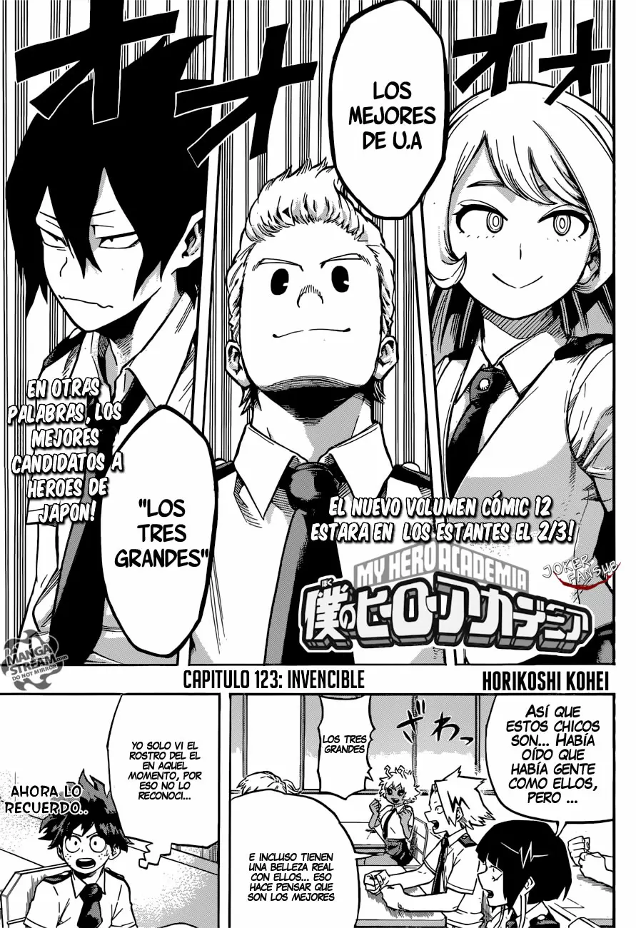 Boku No Hero Academia - Capítulo 123 - Página 1 - LectorTMOo