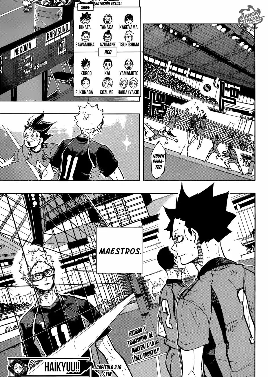 Haikyuu!! capítulo 319 página 18