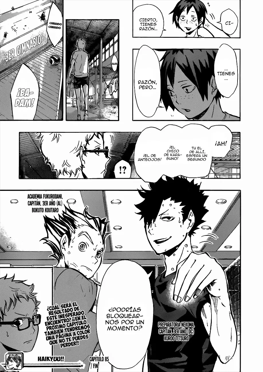 Haikyuu!! - Capítulo 85 - Página 19 - LectorTMOo