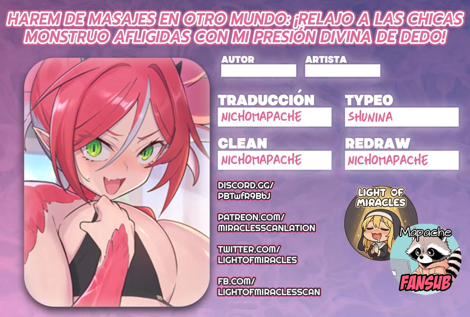 Harem de Masajes en Otro Mundo: ¡Relajo a las Chicas Monstruo Afligidas con mi Presión Divina de Dedo! - Capítulo 2 - Página 1 - LectorTMOo
