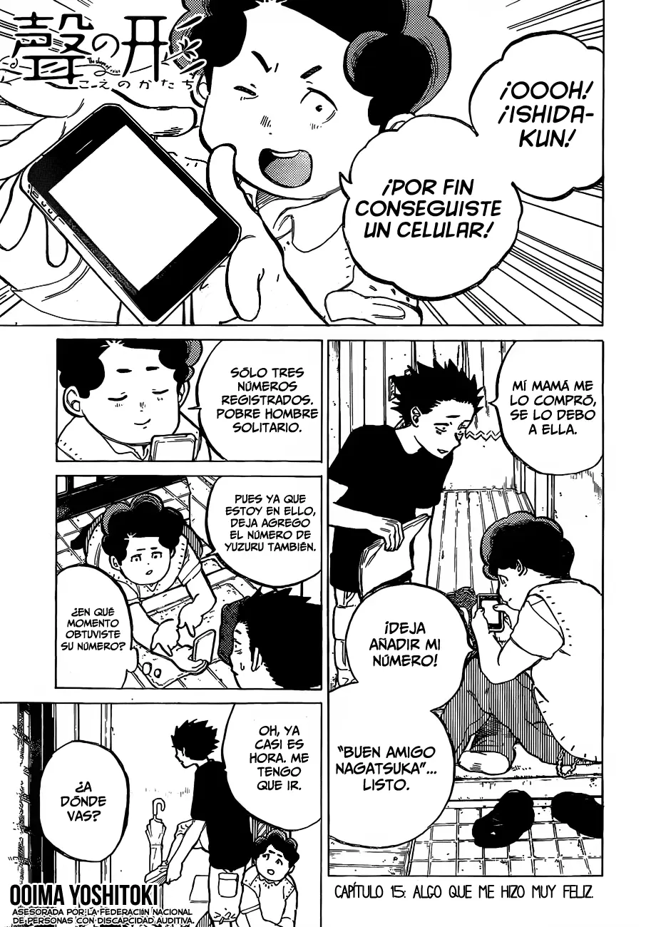 Koe no Katachi capítulo 15 página 1
