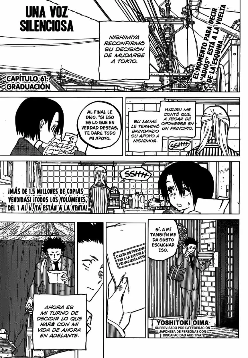 Koe no Katachi capítulo 61 página 1