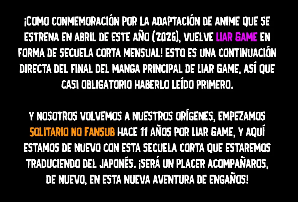 Liar Game The Last Game capítulo 1 página 2