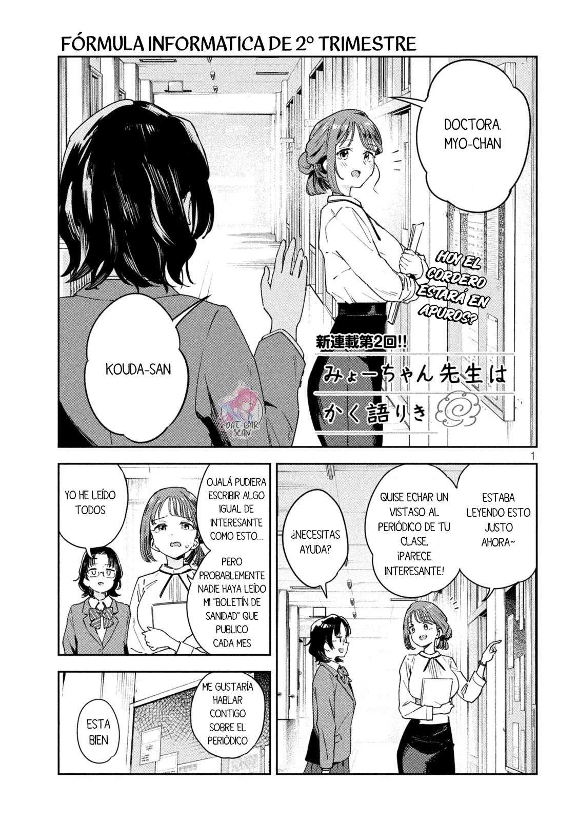 Myou-chan sensei wa Kaku Katariki - Capítulo 2 - Página 4 - LectorTMOo