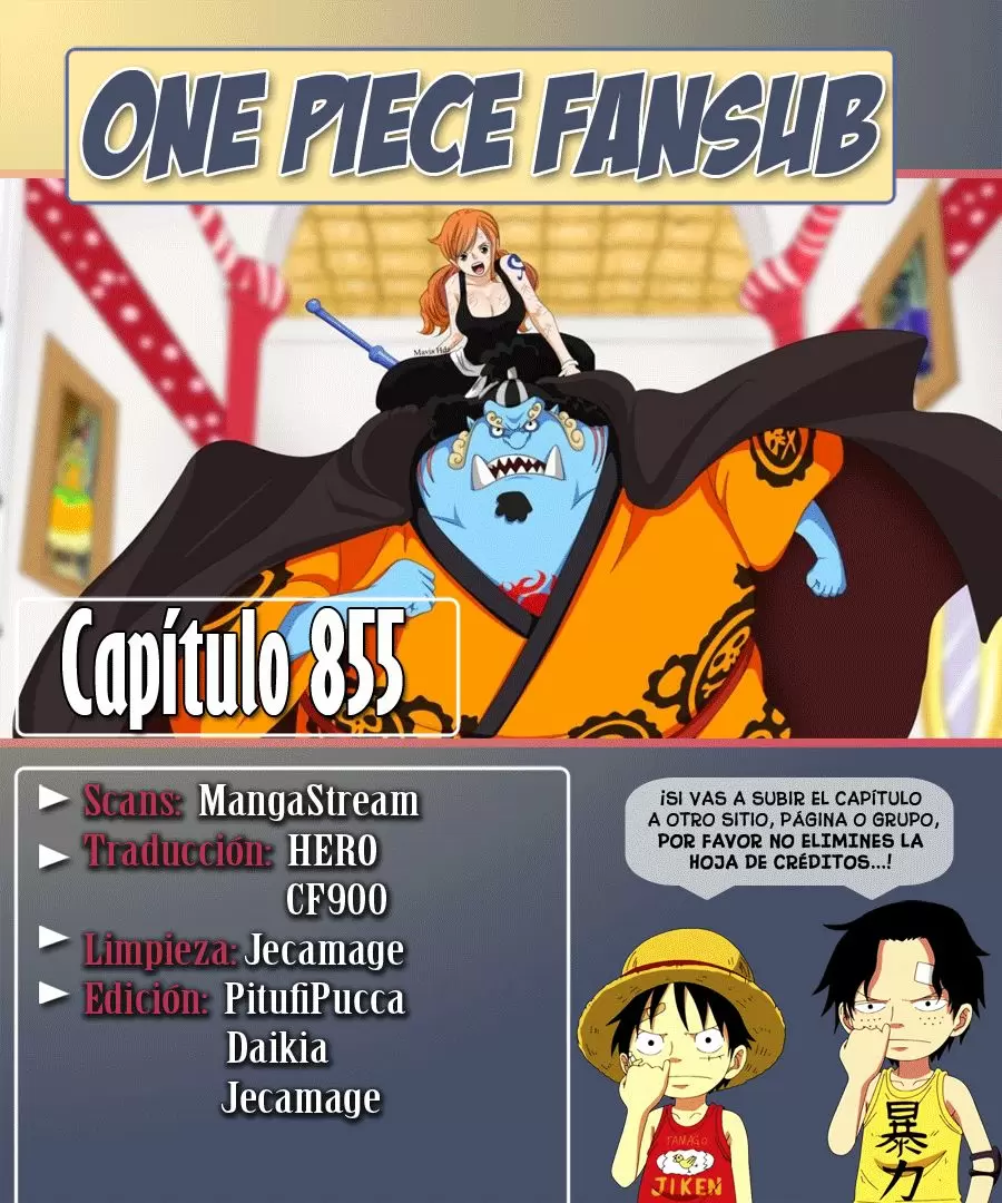 One Piece - Capítulo 855 - Página 1 - LectorTMOo