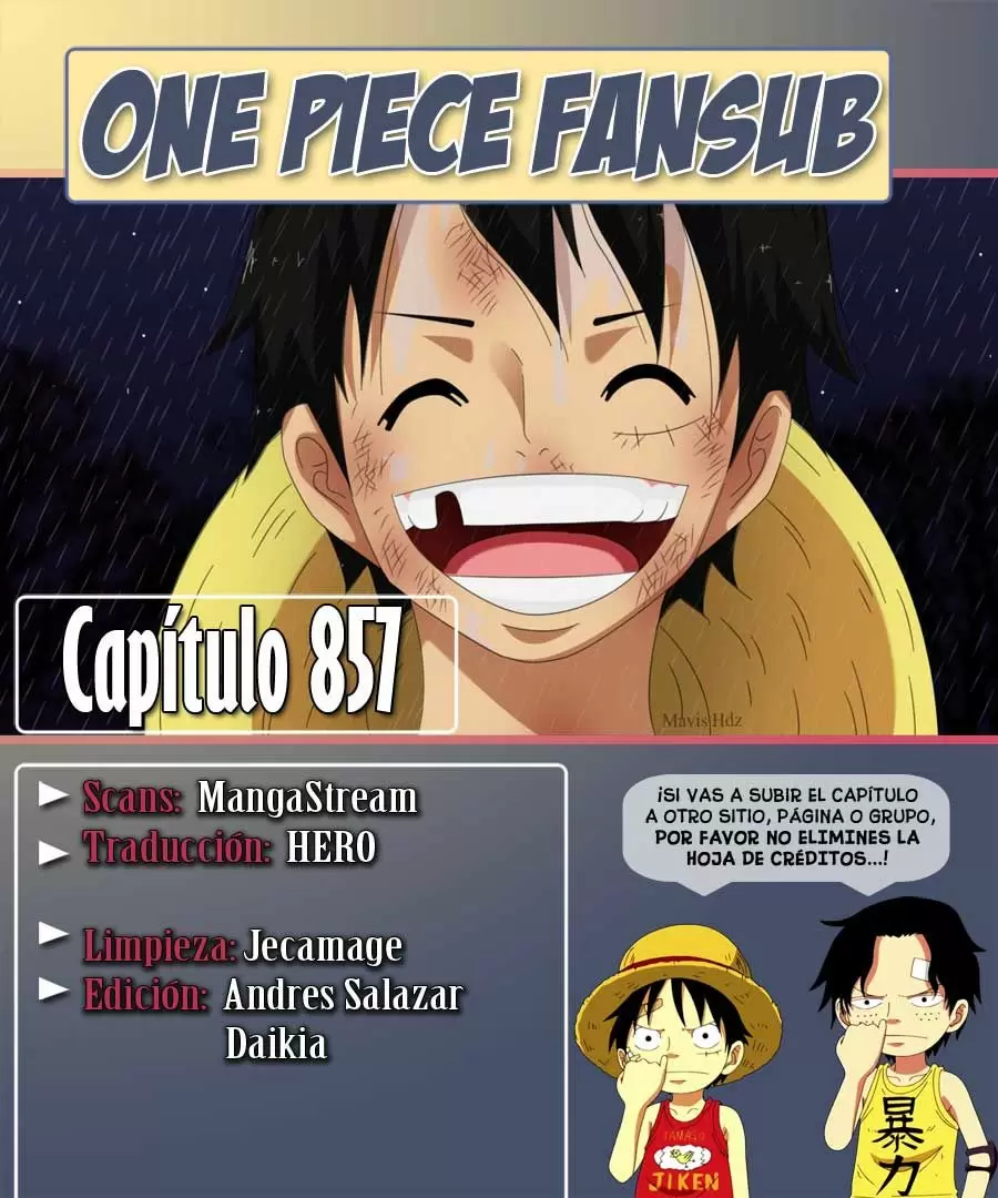 One Piece - Capítulo 857 - Página 1 - LectorTMOo