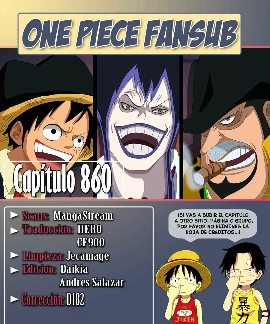 One Piece - Capítulo 860 - Página 1 - LectorTMOo
