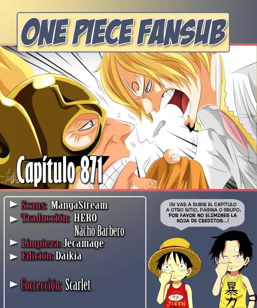 One Piece - Capítulo 871 - Página 1 - LectorTMOo