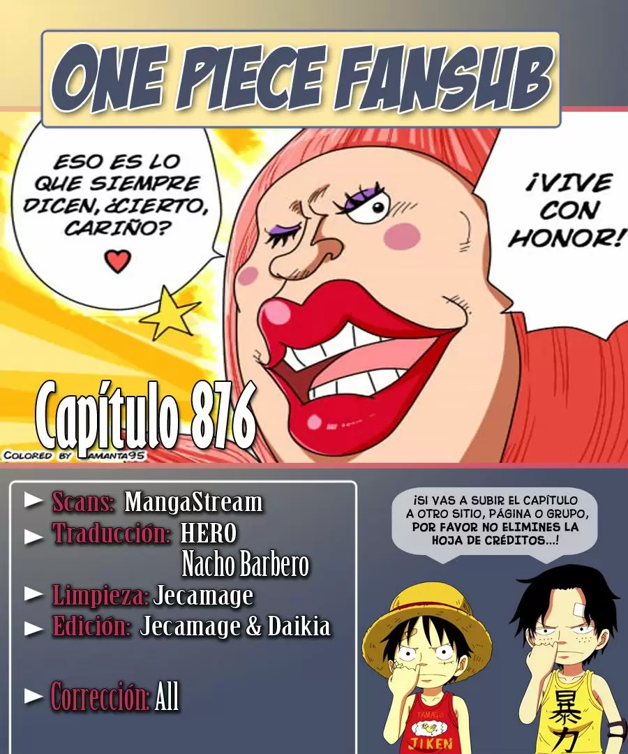 One Piece - Capítulo 876 - Página 1 - LectorTMOo
