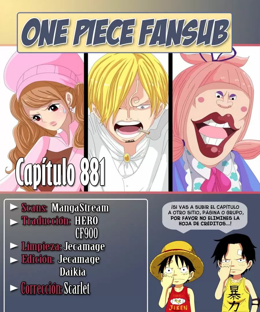One Piece - Capítulo 881 - Página 1 - LectorTMOo