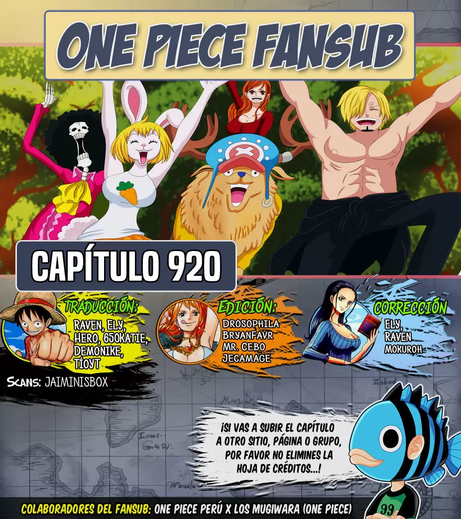 One Piece - Capítulo 920 - Página 1 - LectorTMOo