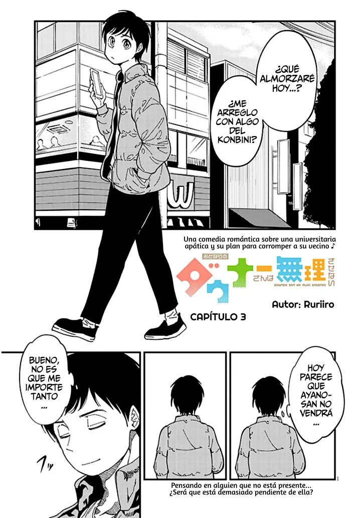 Otonari no Downer-San wa Muri Sasenai - Capítulo 3 - Página 3 - LectorTMOo