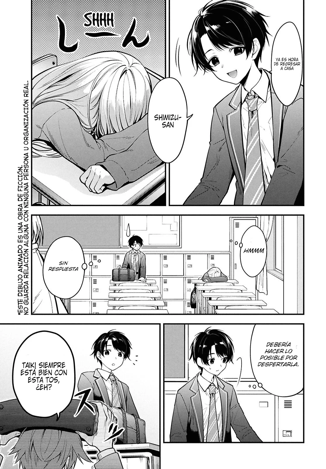 Tonari no Seki no Yankee Shimizu-san ga Kami o Kuroku Sometekita - Capítulo 1 - Página 4 - LectorTMOo