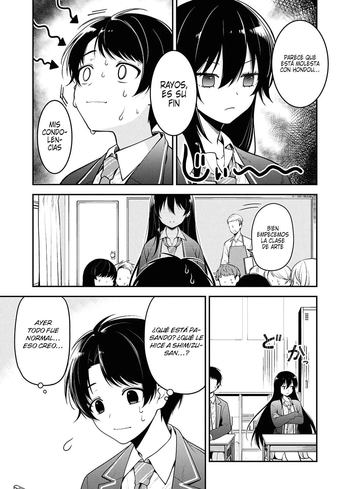 Tonari no Seki no Yankee Shimizu-san ga Kami o Kuroku Sometekita - Capítulo 1 - Página 13 - LectorTMOo