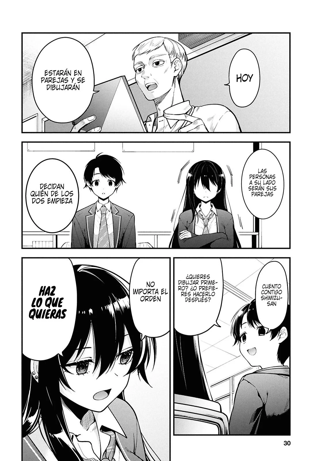 Tonari no Seki no Yankee Shimizu-san ga Kami o Kuroku Sometekita - Capítulo 1 - Página 14 - LectorTMOo