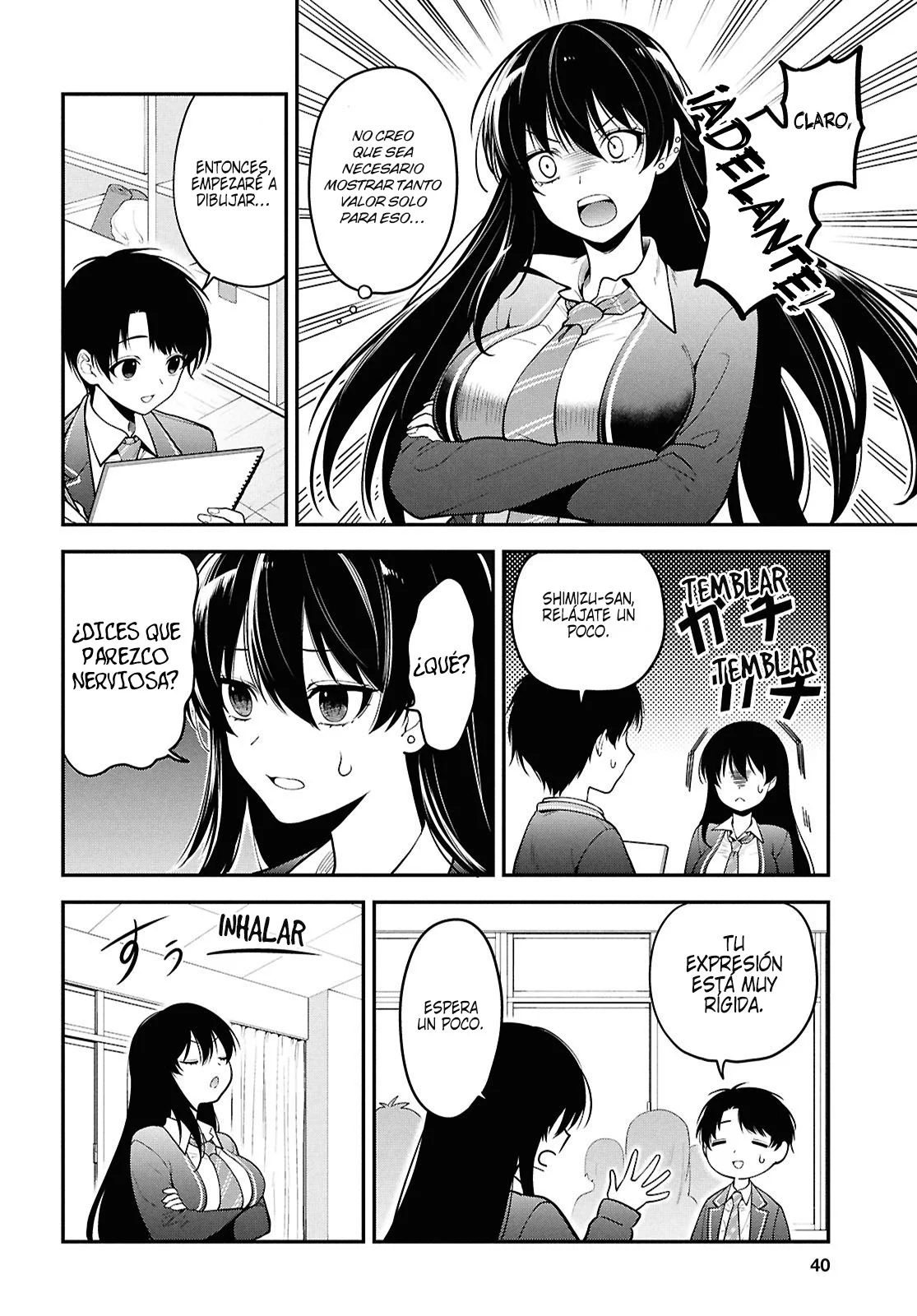 Tonari no Seki no Yankee Shimizu-san ga Kami o Kuroku Sometekita - Capítulo 1 - Página 24 - LectorTMOo