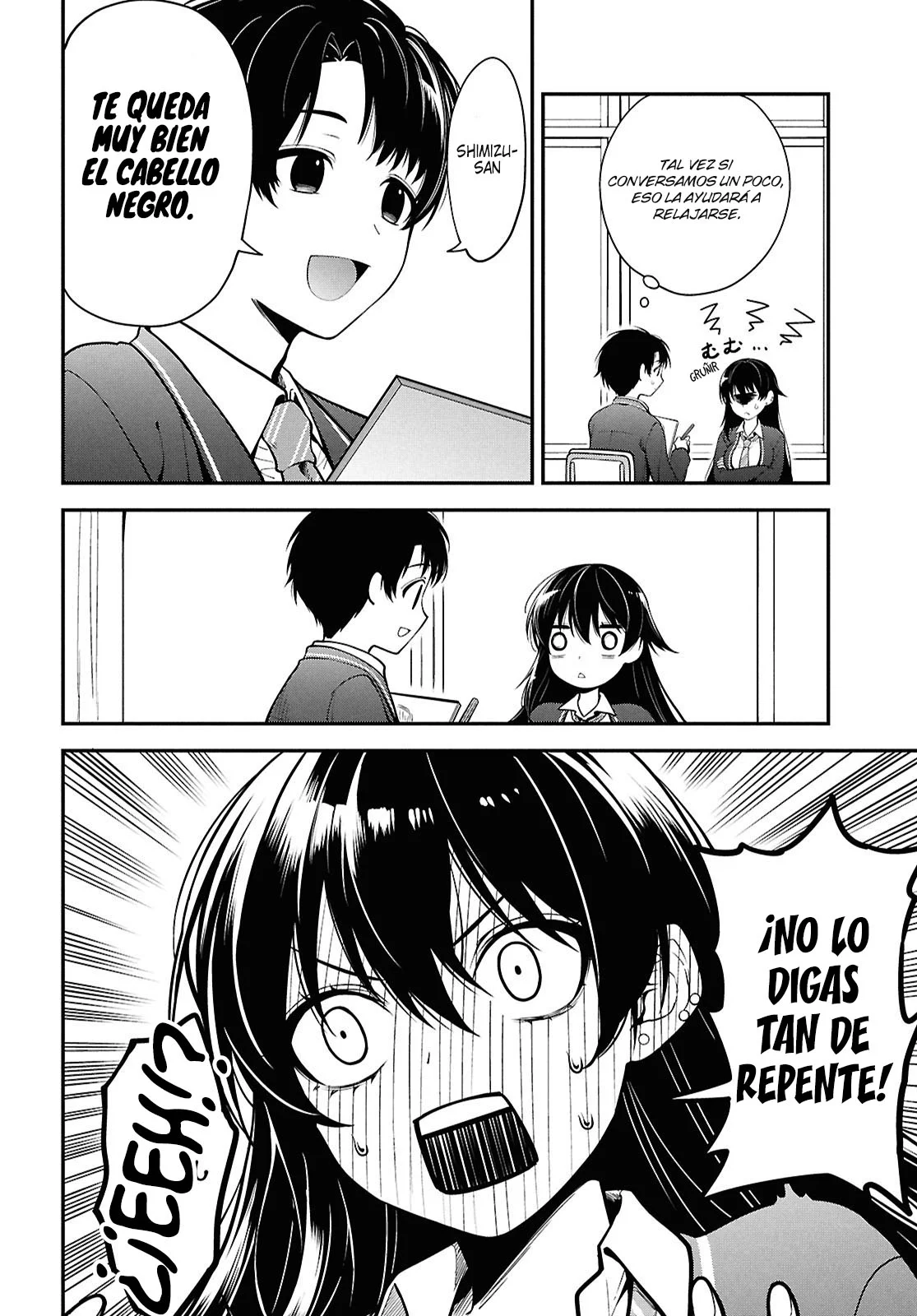 Tonari no Seki no Yankee Shimizu-san ga Kami o Kuroku Sometekita - Capítulo 1 - Página 26 - LectorTMOo