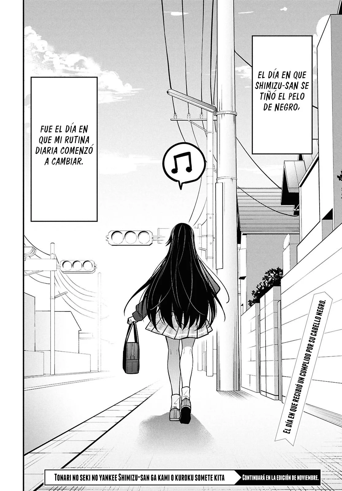 Tonari no Seki no Yankee Shimizu-san ga Kami o Kuroku Sometekita - Capítulo 1 - Página 35 - LectorTMOo