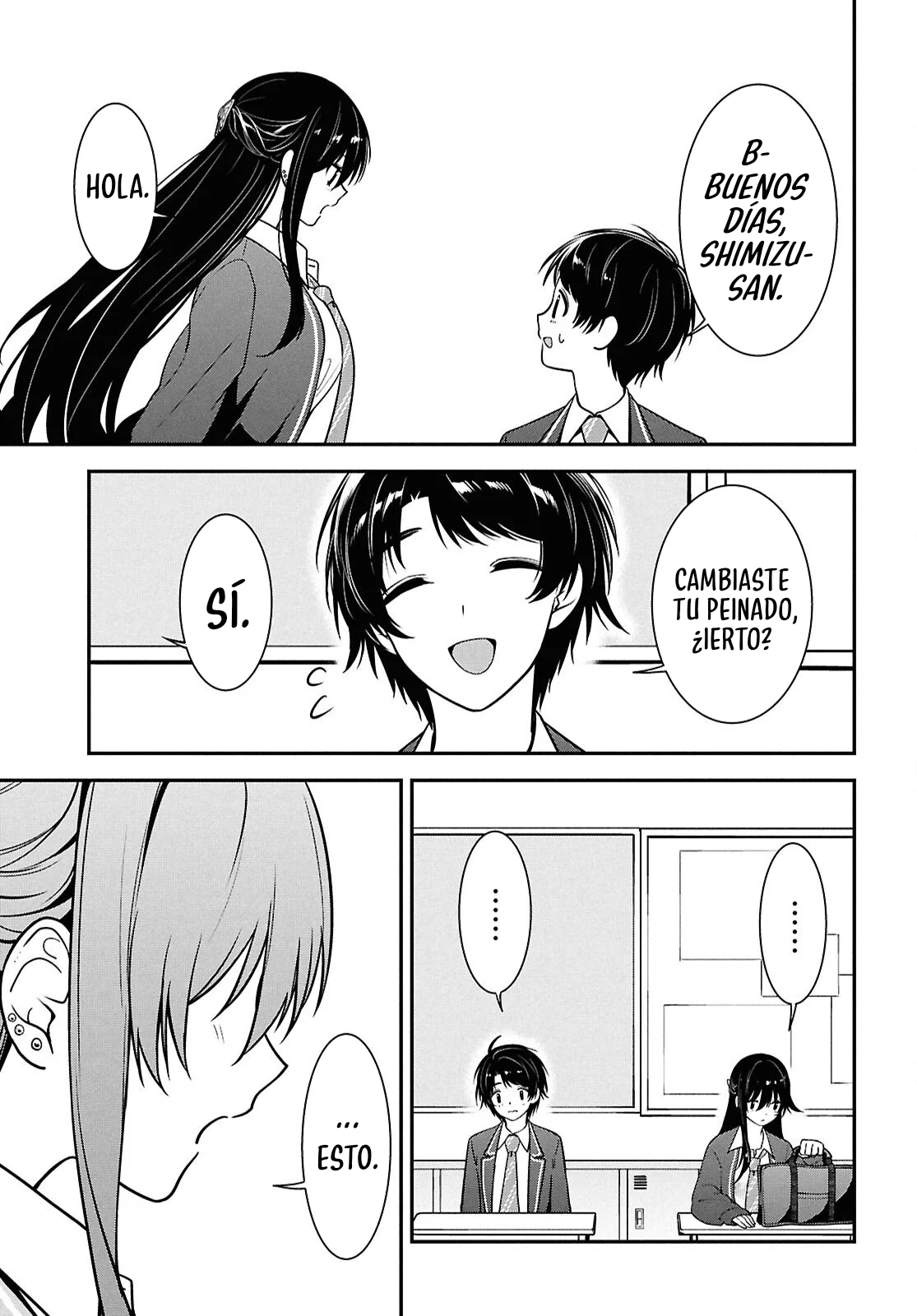 Tonari no Seki no Yankee Shimizu-san ga Kami o Kuroku Sometekita - Capítulo 11 - Página 32 - LectorTMOo