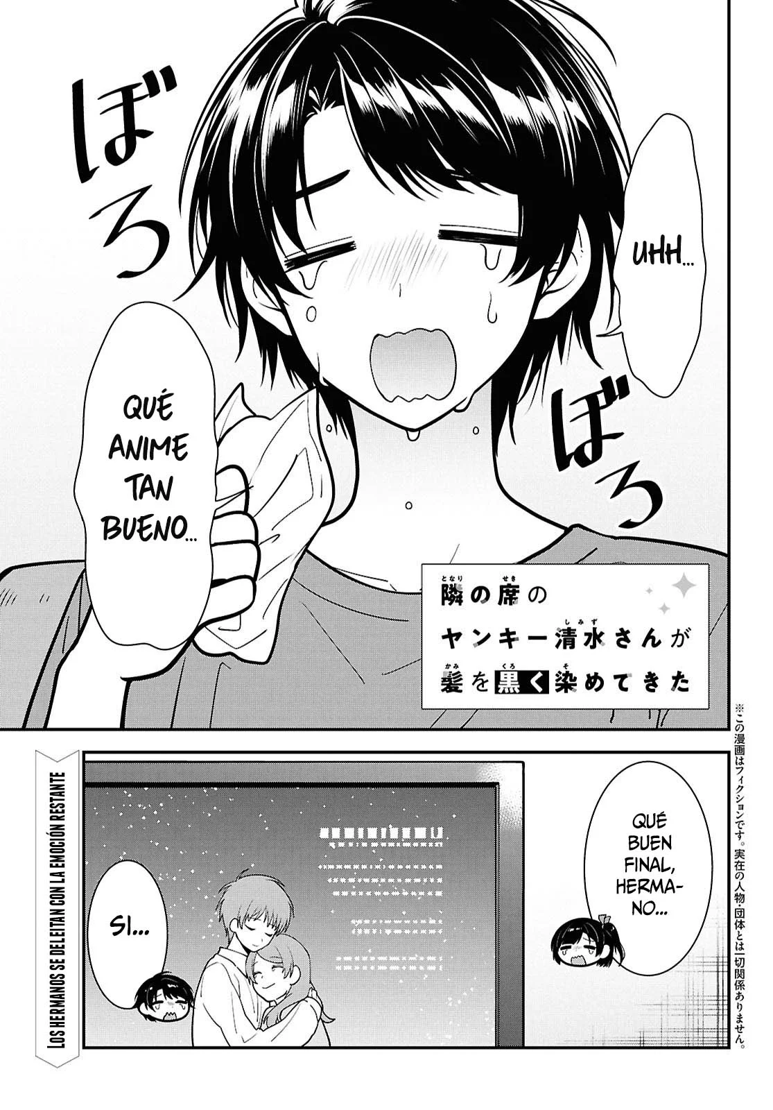 Tonari no Seki no Yankee Shimizu-san ga Kami o Kuroku Sometekita - Capítulo 12 - Página 2 - LectorTMOo