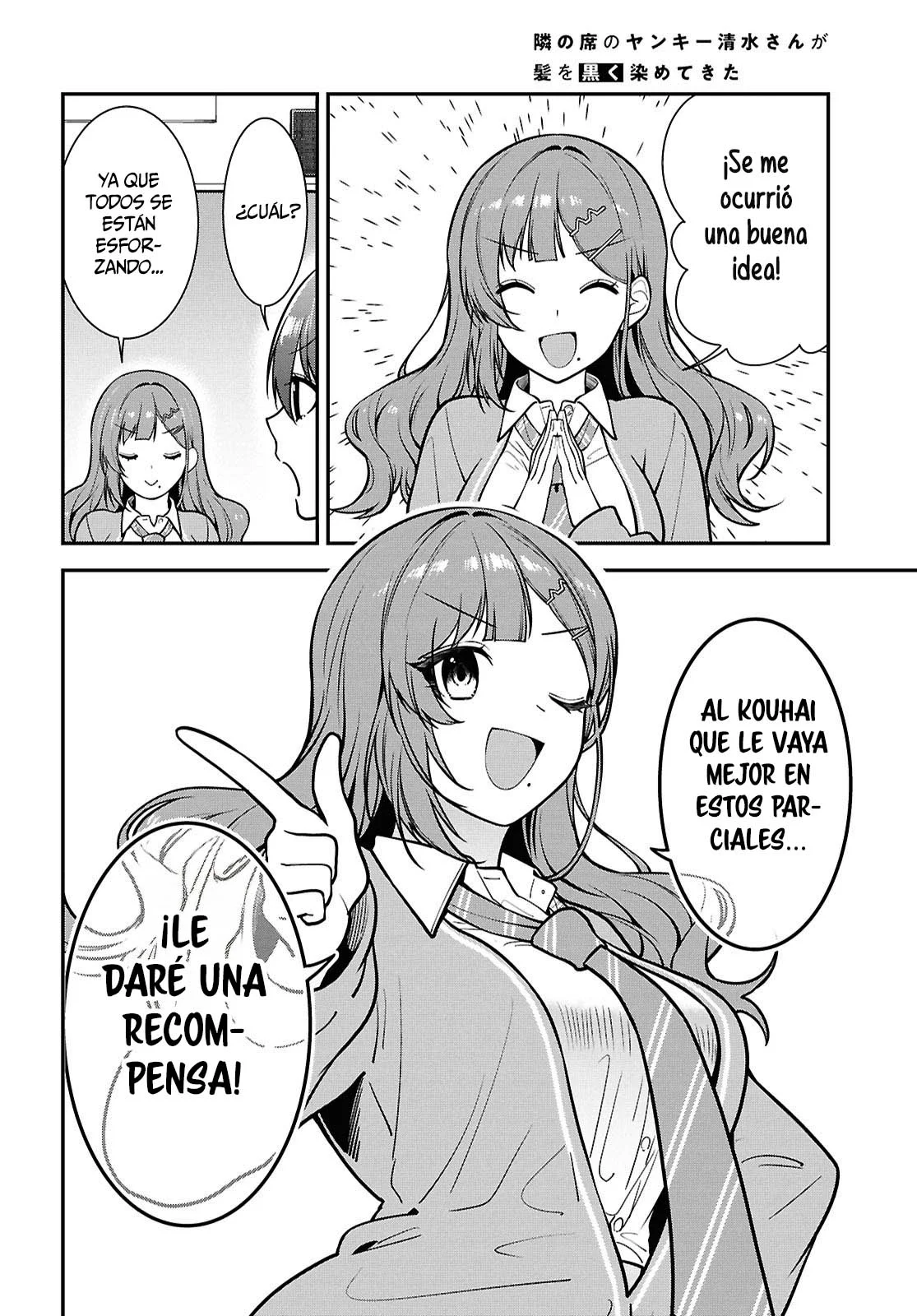 Tonari no Seki no Yankee Shimizu-san ga Kami o Kuroku Sometekita - Capítulo 12 - Página 31 - LectorTMOo