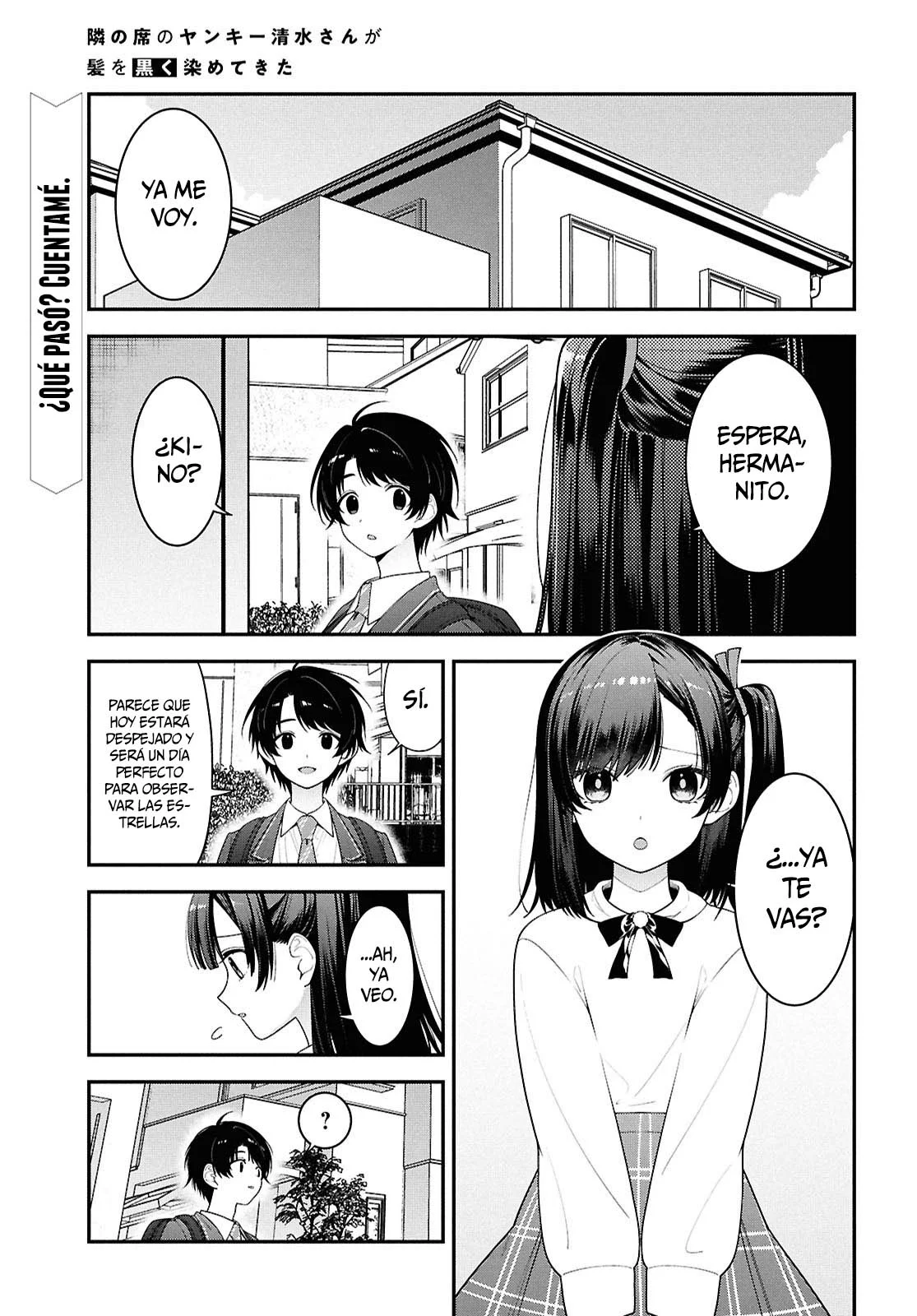 Tonari no Seki no Yankee Shimizu-san ga Kami o Kuroku Sometekita - Capítulo 14 - Página 2 - LectorTMOo