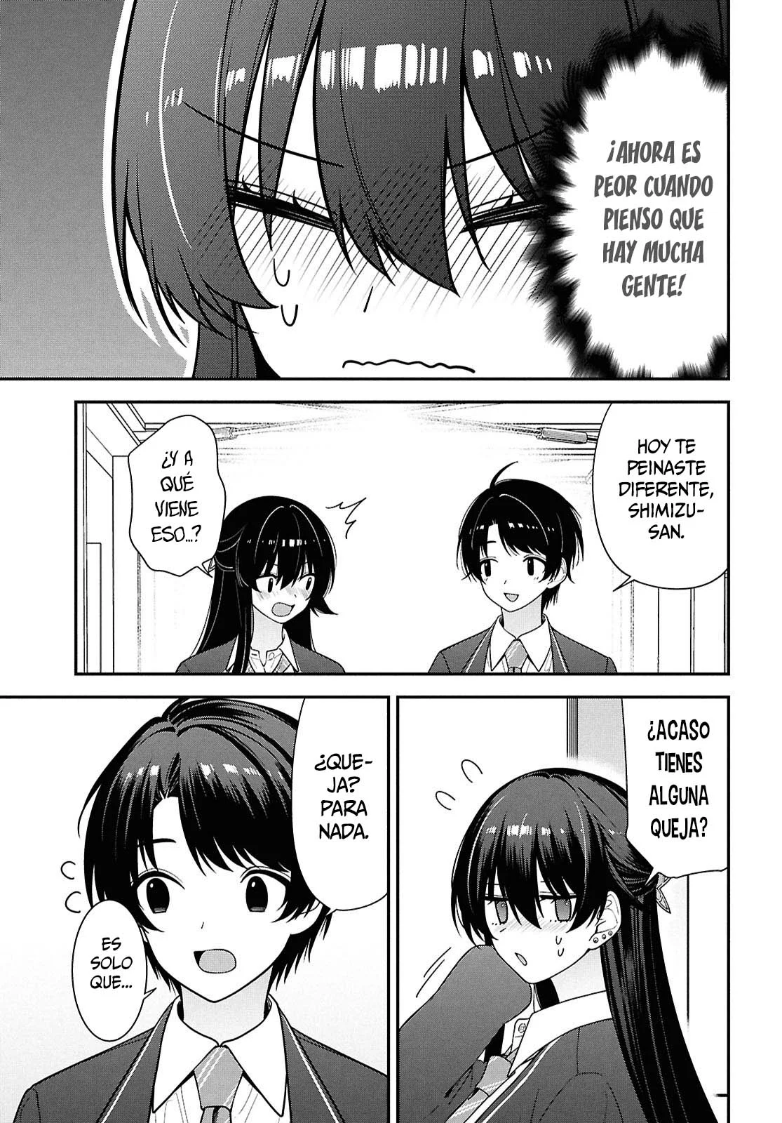 Tonari no Seki no Yankee Shimizu-san ga Kami o Kuroku Sometekita - Capítulo 14 - Página 16 - LectorTMOo